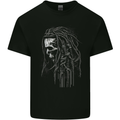 Reggae Music Skull Rastafarian Kids T-Shirt Childrens Black