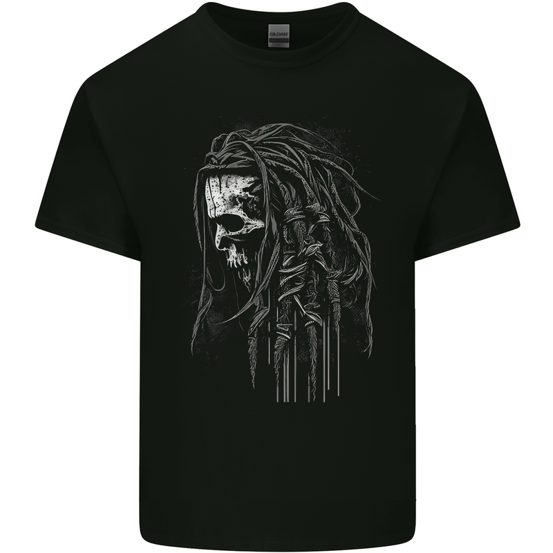 Reggae Music Skull Rastafarian Kids T-Shirt Childrens Black