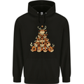 Reindeer Christmas Tree Rudolf Xmas Funny Childrens Kids Hoodie Black