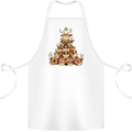 Reindeer Christmas Tree Rudolf Xmas Funny Cotton Apron 100% Organic White