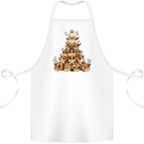 Reindeer Christmas Tree Rudolf Xmas Funny Cotton Apron 100% Organic White