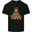 Reindeer Christmas Tree Rudolf Xmas Funny Kids T-Shirt Childrens Black
