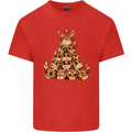 Reindeer Christmas Tree Rudolf Xmas Funny Kids T-Shirt Childrens Red