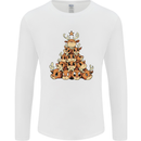 Reindeer Christmas Tree Rudolf Xmas Funny Mens Long Sleeve T-Shirt White