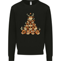 Reindeer Christmas Tree Rudolf Xmas Funny Mens Sweatshirt Jumper Black
