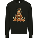 Reindeer Christmas Tree Rudolf Xmas Funny Mens Sweatshirt Jumper Black