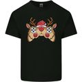 Reindeer Joypad Christmas Gaming Gamer Mens Cotton T-Shirt Tee Top Black