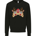 Reindeer Joypad Christmas Gaming Gamer Mens Sweatshirt Jumper Black