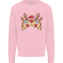 Reindeer Joypad Christmas Gaming Gamer Mens Sweatshirt Jumper Light Pink