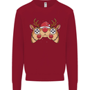 Reindeer Joypad Christmas Gaming Gamer Mens Sweatshirt Jumper Red