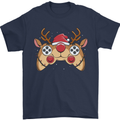 Reindeer Joypad Christmas Gaming Gamer Mens T-Shirt 100% Cotton Navy Blue