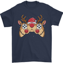 Reindeer Joypad Christmas Gaming Gamer Mens T-Shirt 100% Cotton Navy Blue