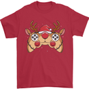 Reindeer Joypad Christmas Gaming Gamer Mens T-Shirt 100% Cotton Red