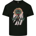 Religious Alien Mens Cotton T-Shirt Tee Top Black