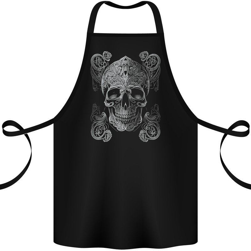 Religious Skull Pope Rock Music Heavy Metal Cotton Apron 100% Organic Black