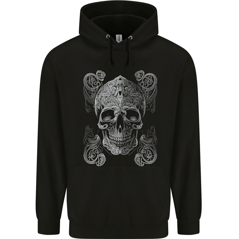 Religious Skull Pope Rock Music Heavy Metal Mens 80% Cotton Hoodie Black