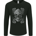 Religious Skull Pope Rock Music Heavy Metal Mens Long Sleeve T-Shirt Black