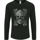 Religious Skull Pope Rock Music Heavy Metal Mens Long Sleeve T-Shirt Black