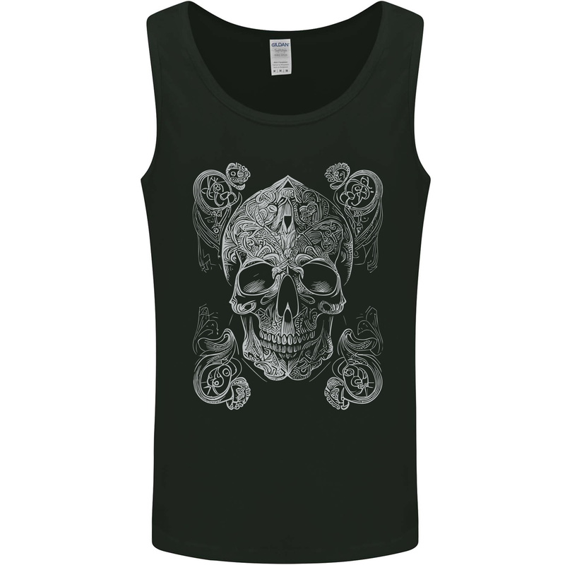 Religious Skull Pope Rock Music Heavy Metal Mens Vest Tank Top Black