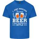 Rescued Some Beer Funny Alcohol Larger Mens Cotton T-Shirt Tee Top Royal Blue