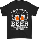 Rescued Some Beer Funny Alcohol Larger Mens T-Shirt 100% Cotton Black