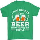 Rescued Some Beer Funny Alcohol Larger Mens T-Shirt 100% Cotton Irish Green