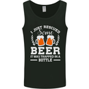 Rescued Some Beer Funny Alcohol Larger Mens Vest Tank Top Black