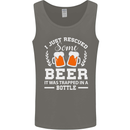Rescued Some Beer Funny Alcohol Larger Mens Vest Tank Top Charcoal