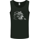 Resting Pitbull Dog Mens Vest Tank Top Black