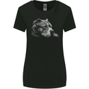 Resting Pitbull Dog Womens Wider Cut T-Shirt Black
