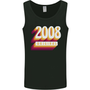Retro 15th Birthday Original 2008 Mens Vest Tank Top Black