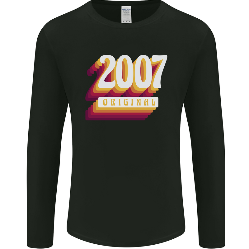 Retro 16th Birthday Original 2007 Mens Long Sleeve T-Shirt Black