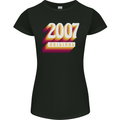 Retro 16th Birthday Original 2007 Womens Petite Cut T-Shirt Black
