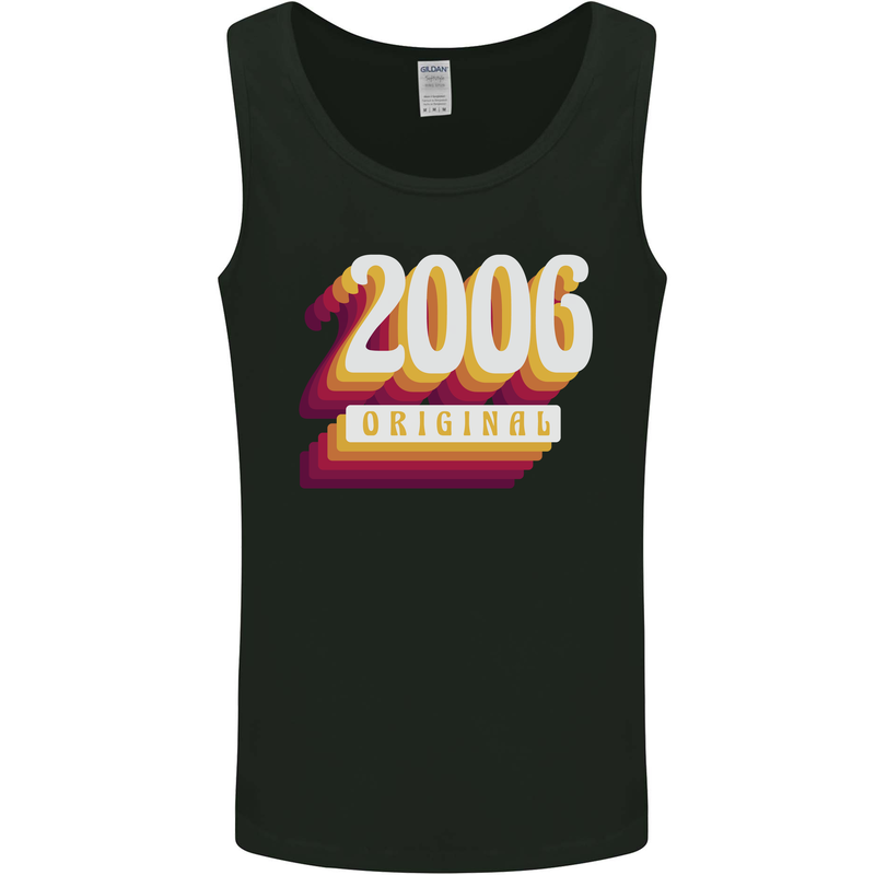 Retro 17th Birthday Original 2006 Mens Vest Tank Top Black