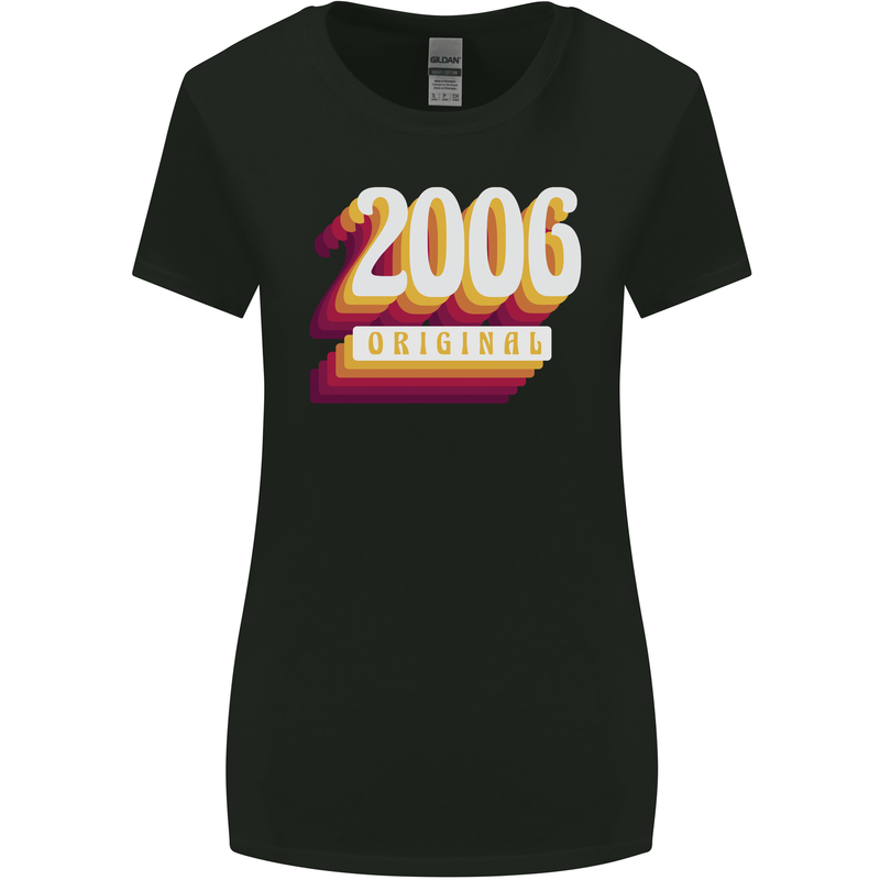 Retro 17th Birthday Original 2006 Womens Wider Cut T-Shirt Black