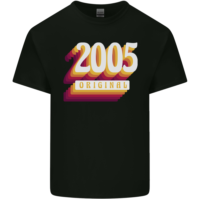 Retro 18th Birthday Original 2005 Mens Cotton T-Shirt Tee Top Black