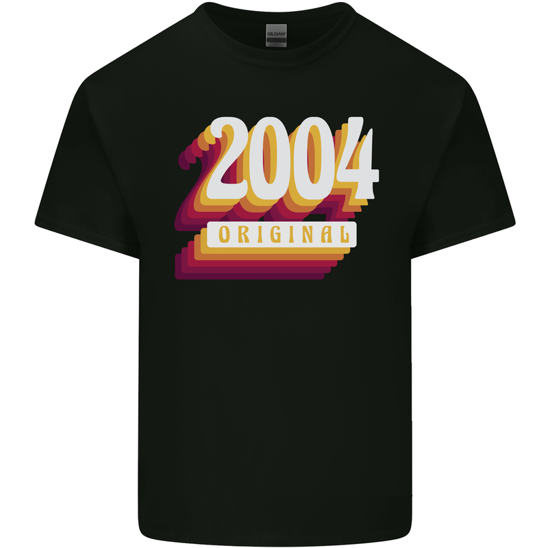 Retro 19th Birthday Original 2004 Mens Cotton T-Shirt Tee Top Black