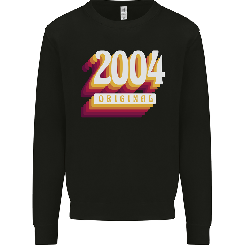 Retro 19th Birthday Original 2004 Mens Sweatshirt Jumper Black