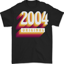 Retro 19th Birthday Original 2004 Mens T-Shirt 100% Cotton BLACK