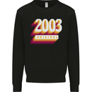 Retro 20th Birthday Original 2003 Mens Sweatshirt Jumper Black