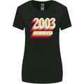 Retro 20th Birthday Original 2003 Womens Wider Cut T-Shirt Black