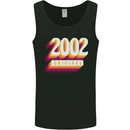 Retro 21st Birthday Original 2002 Mens Vest Tank Top Black