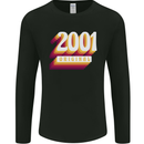 Retro 22nd Birthday Original 2001 Mens Long Sleeve T-Shirt Black