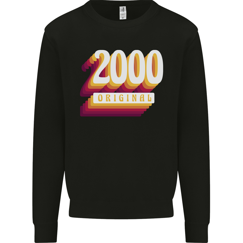 Retro 23rd Birthday Original 2000 Mens Sweatshirt Jumper Black
