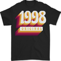 Retro 25th Birthday Original 1998 Mens T-Shirt 100% Cotton BLACK