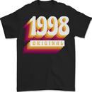 Retro 25th Birthday Original 1998 Mens T-Shirt 100% Cotton BLACK