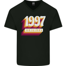 Retro 26th Birthday Original 1997 Mens V-Neck Cotton T-Shirt Black
