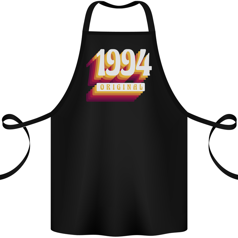 Retro 29th Birthday Original 1994 Cotton Apron 100% Organic Black