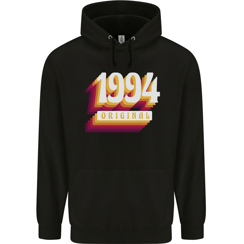 Retro 29th Birthday Original 1994 Mens 80% Cotton Hoodie Black