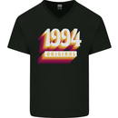 Retro 29th Birthday Original 1994 Mens V-Neck Cotton T-Shirt Black